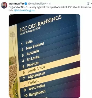 England's ODI Collapse Sparks Wasim Jaffer's Humorous Jab at Michael Vaughan