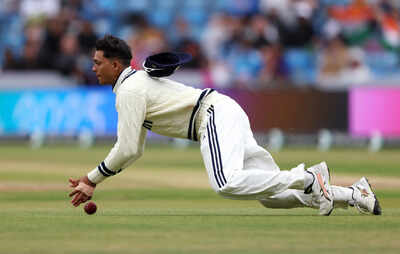 Yashasvi Jaiswal reflects during the match