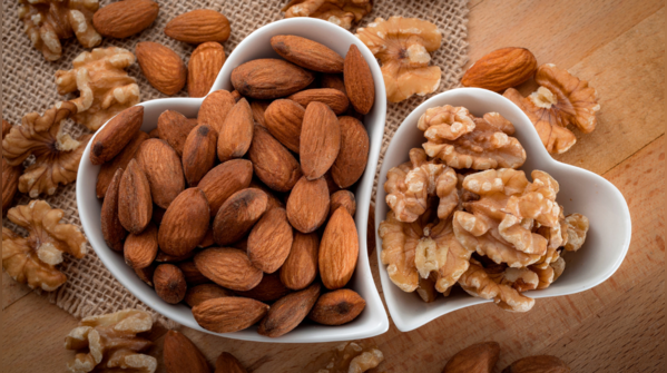 Almonds and walnuts