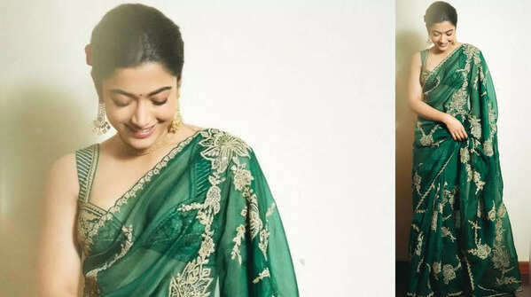 ​Peacock Green Saree